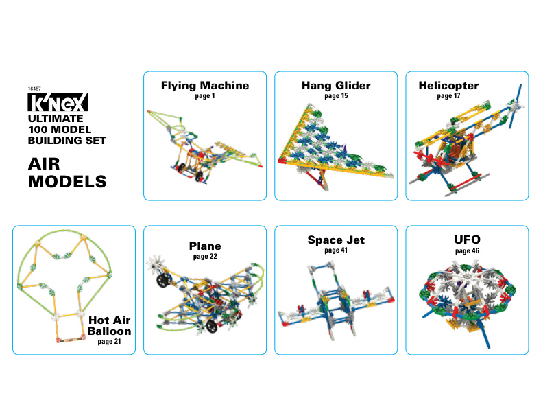 Ultimate 100 Model Building Set Web Models Air Models 16457 instruction manual