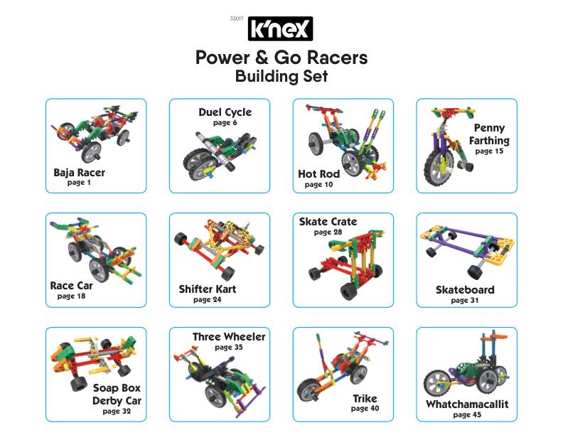 Power & Go Racers Alt 33017 instruction manual