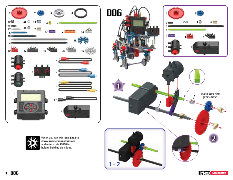 Education Robotics Alt Dog 79100 instruction manual