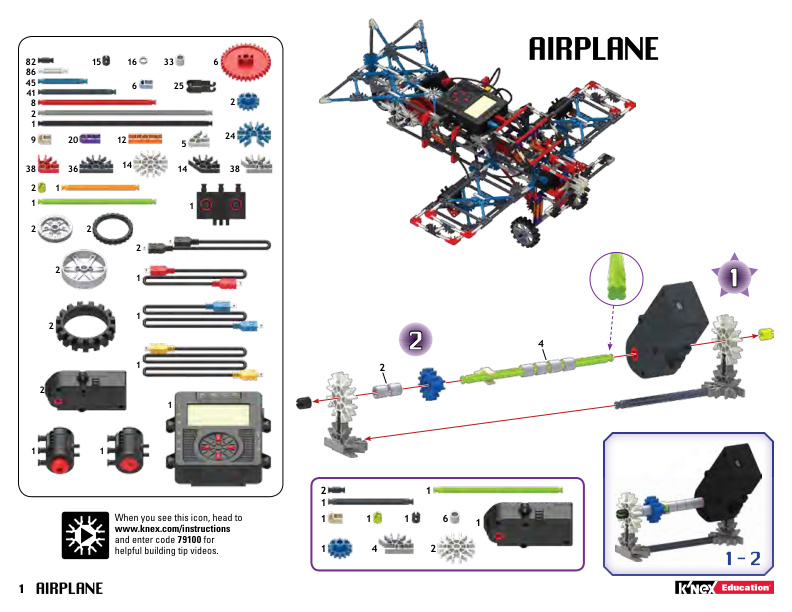 Education Robotics Alt Airplane 79100 instruction manual