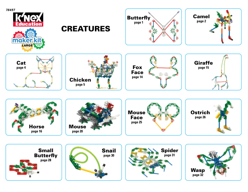 Education Maker Kit Large Alt Creatures 78497 instruction manual