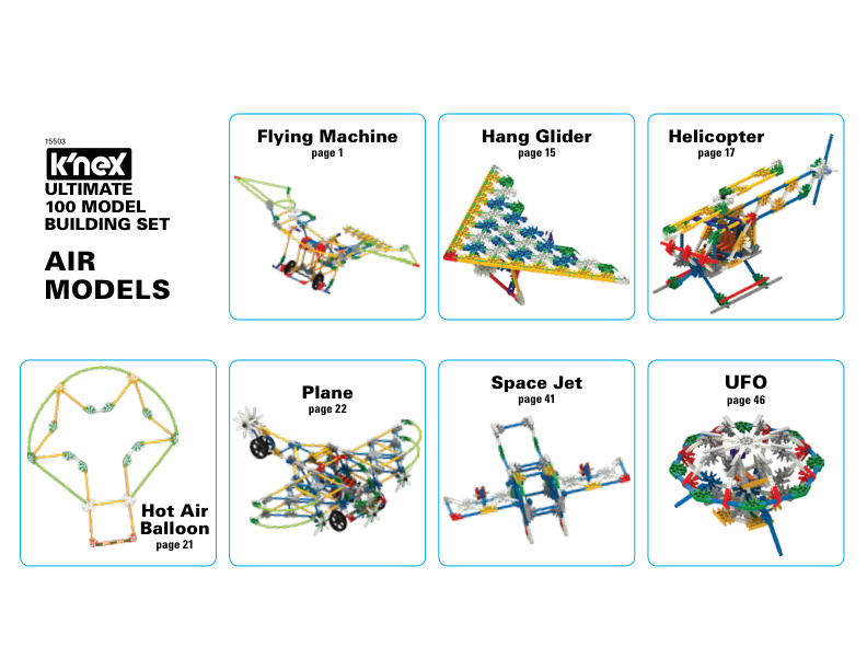 Costco Canada Ultimate 100 Model Set Web Models Air Models 15503 instruction manual