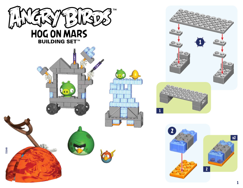 Angry Birds Hogs on Mars bonus build 72549 instruction manual