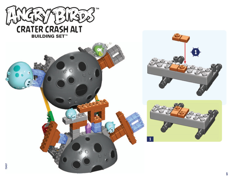 Angry Birds crater crash bonus build 72437 instruction manual