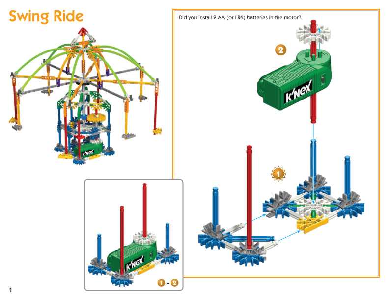 800 Value Tub Web Swing Ride 12476 instruction manual