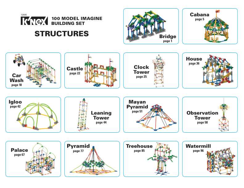 100 Model Imagine Web Structures 12605 instruction manual
