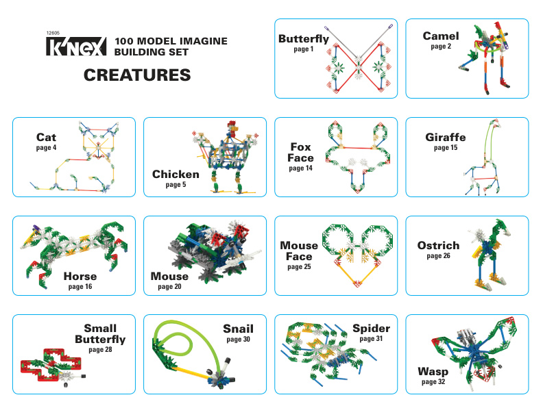 100 Model Imagine Web Creatures 12605 instruction manual