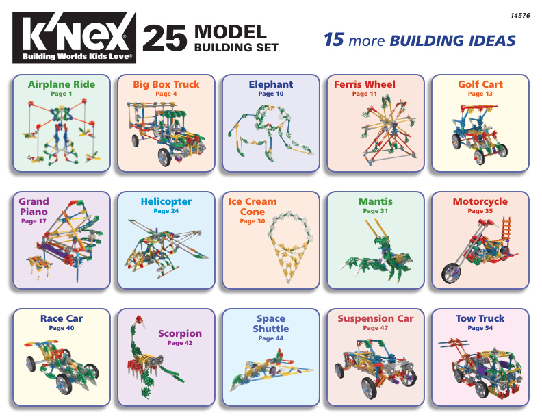 25 Model Building Set web models 14576 instruction manual