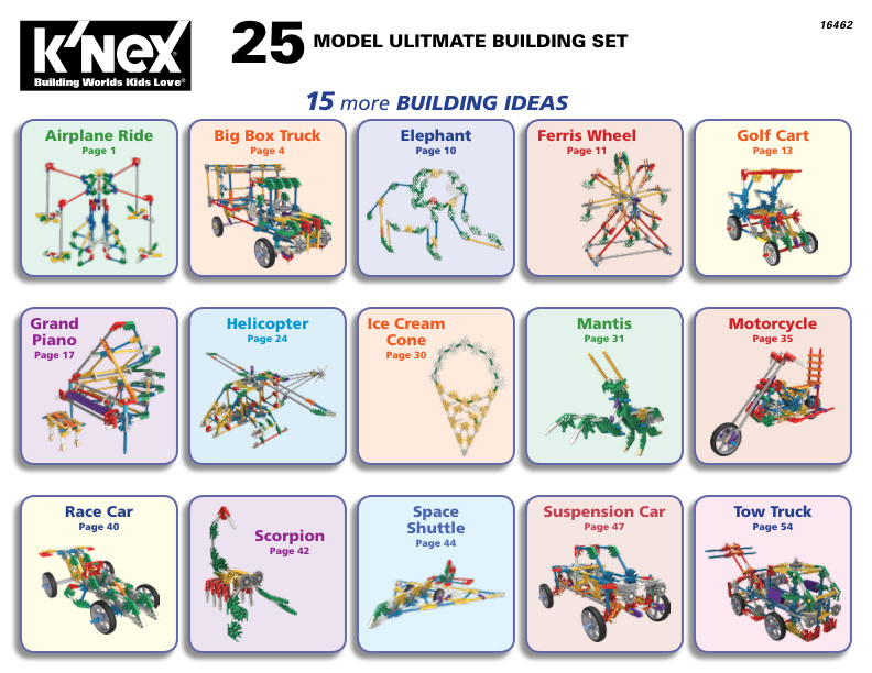 25 Model Ultimate Building Set Alt Models 16462 instruction manual