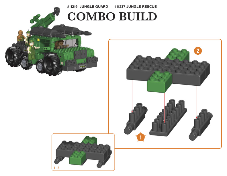Xtreme Ops Jungle Guard and Jungle Rescue COMBO 11219 11237 instruction manual