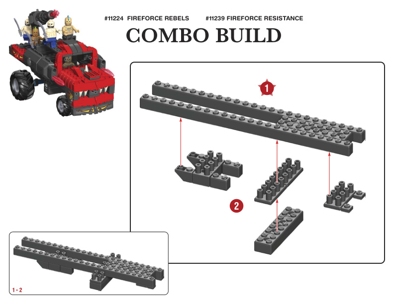 Xtreme Ops Fireforce Rebels and Fireforce Resistance COMBO 11224 11239 instruction manual