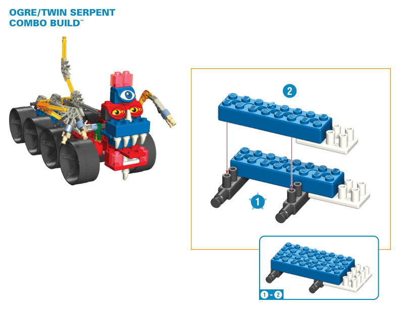 Monster Trucks Ogre and Serpent COMBO 10710 10713 instruction manual