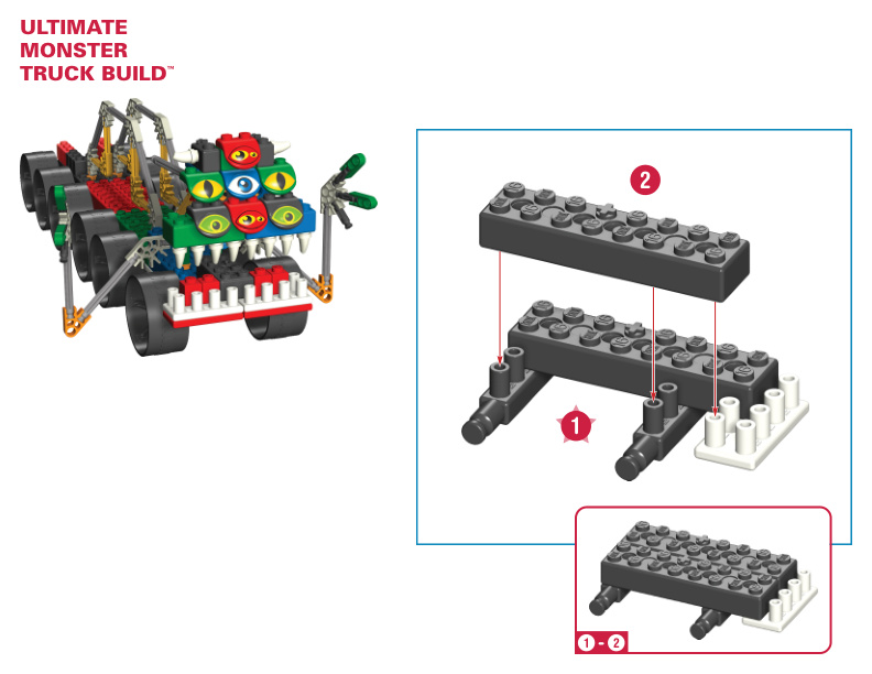 Monster Trucks COMBO Ultimate Monster Truck 10710 10711 10712 10713 instruction manual