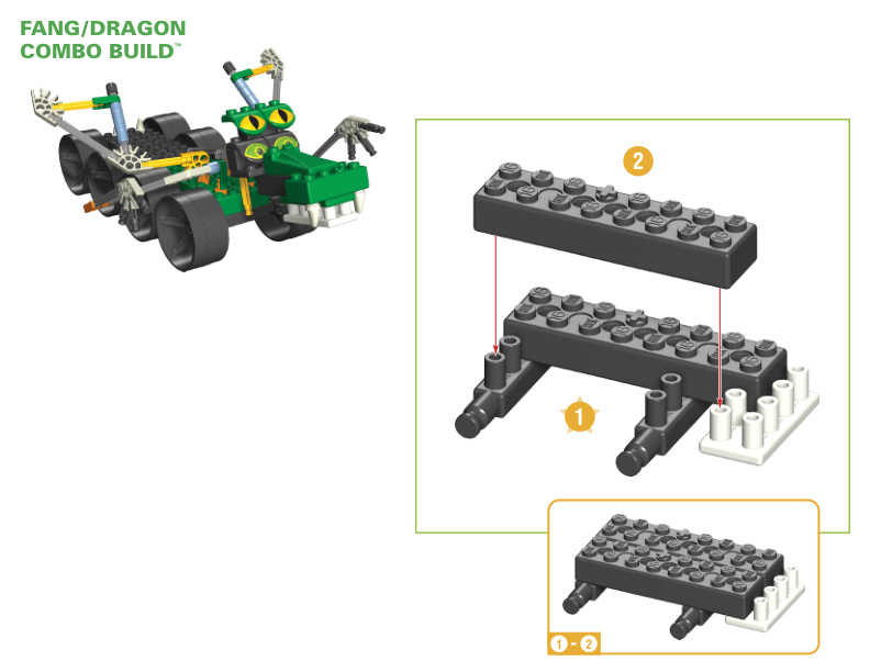 Monster Trucks Fang and Dragon COMBO 10711 10712 instruction manual