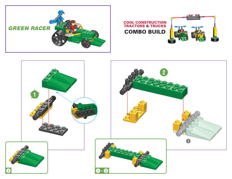 Cool Construction and Tractors and Trucks COMBO 61023 61022 instruction manual
