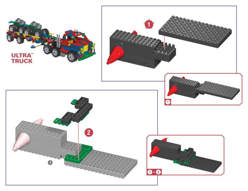 Collect and Build Road Rigs COMBO Ultra Truck 11906 11909 11908 11907 instruction manual