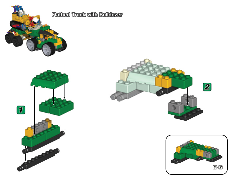 61007 61023 Flatbedtruck with Bulldozer instruction manual