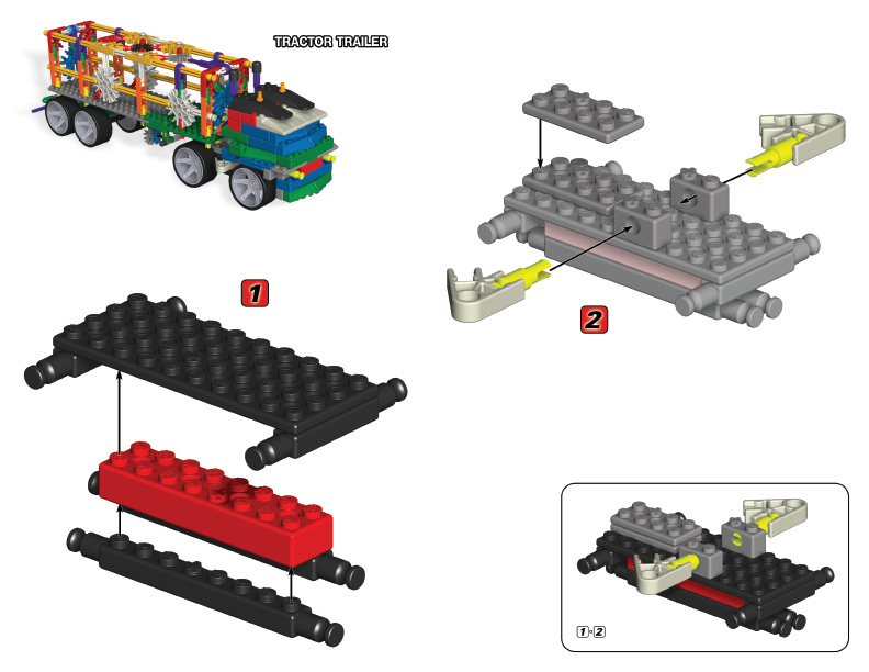10 Model Speed Machines Fun Rides and Wheel Action COMBO Tractor Trailer 61003 61005 61007 instruction manual