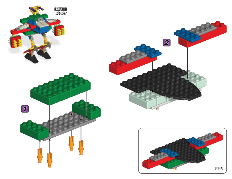 10 Model Speed Machines Fun Rides and Wheel Action COMBO Battle Robot 61003 61005 61007 instruction manual