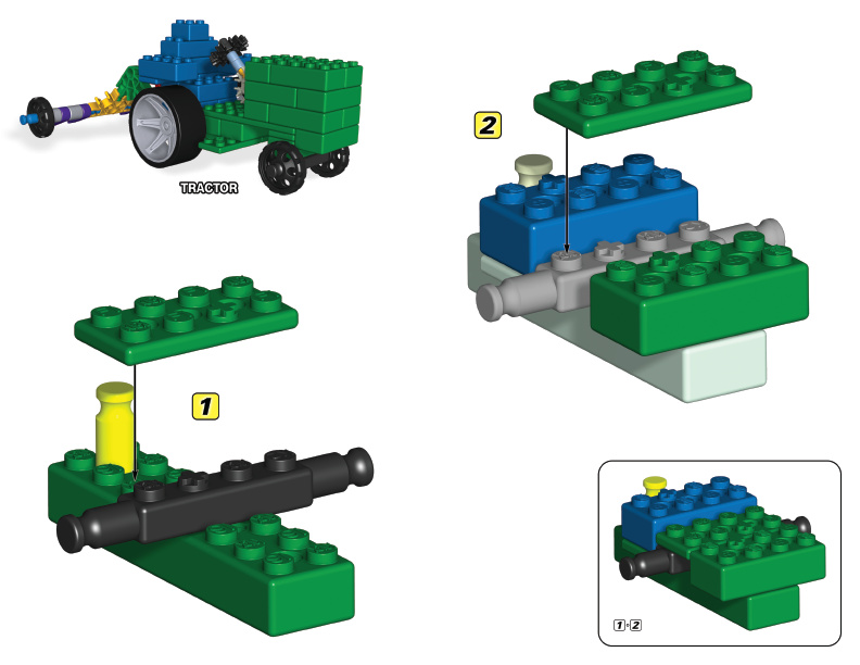 10 Model Speed Machines and 10 Model Wheel Action COMBO Tractor 61003 61007 instruction manual