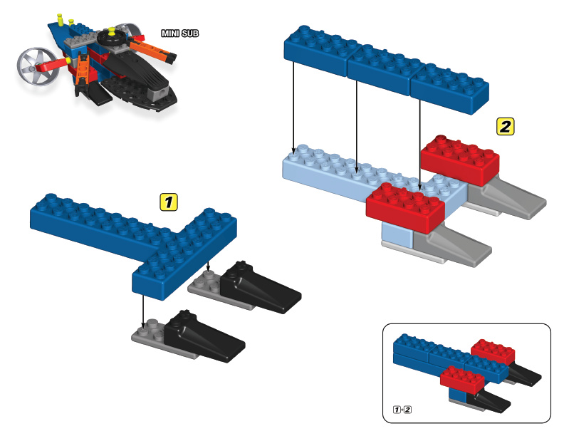 10 Model Speed Machines and 10 Model Fun Rides COMBO Mini Sub 61003 61005 instruction manual