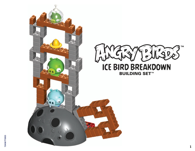 Angry Birds Ice Bird breakdown Alt with Part Count 72436 instruction manual