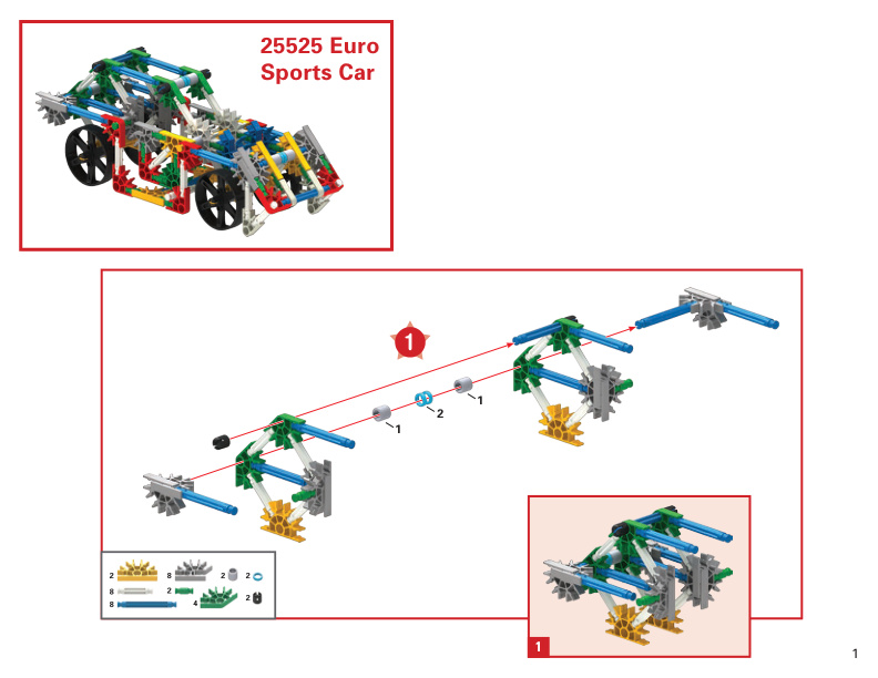 Cars Building Set Alt 12 Euro Sports Car 25525 instruction manual