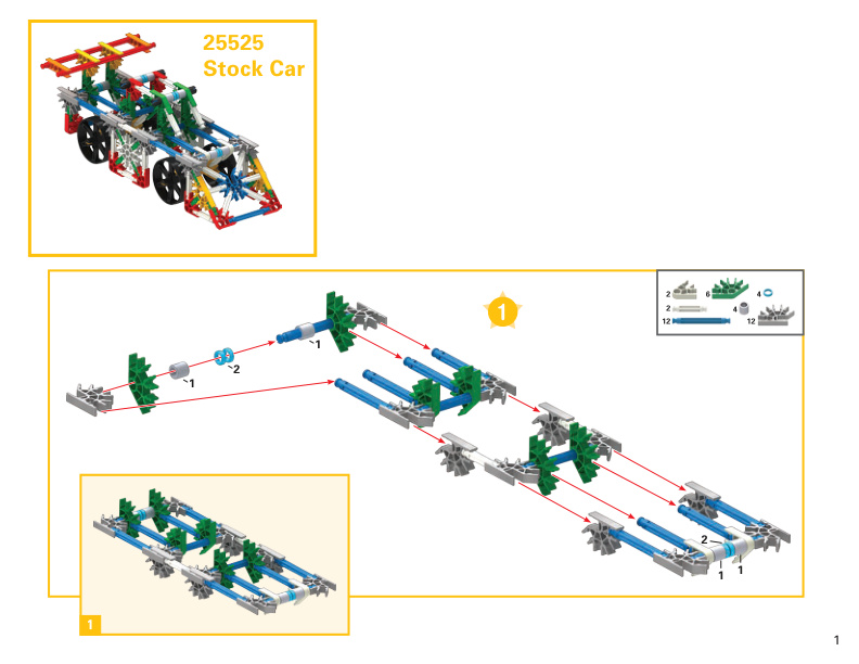 Cars Building Set Alt 1 Stock Car 25525 Instruction Manual PDF