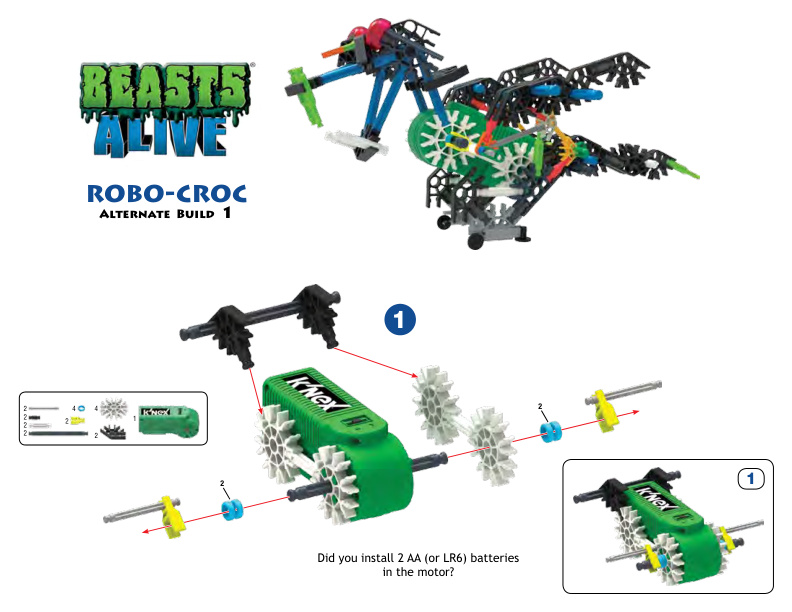 Beasts Alive Robo Croc Alt 1 34407 instruction manual