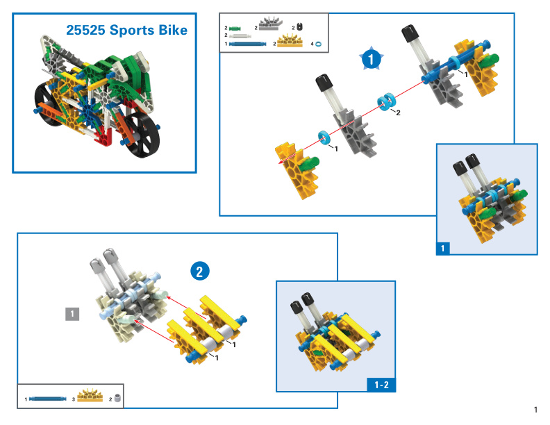 Cars Building Set Alt 7 Sports Bike 25525 instruction manual
