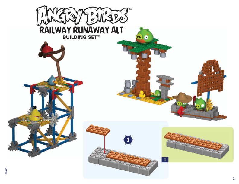 Angry Birds Railway Runaway Alt 72640 instruction manual
