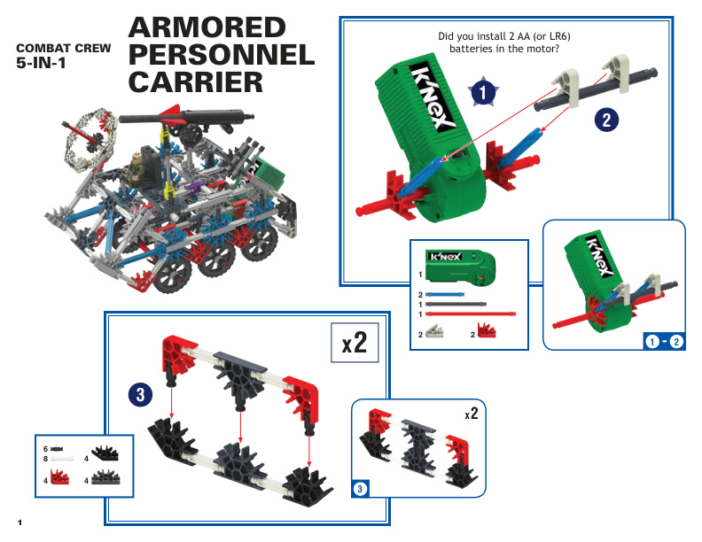 5 in 1 Combat Crew Armored Personnel Carrier Alt 31480 instruction manual