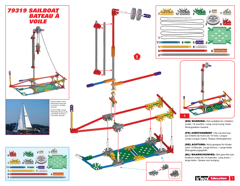 Education STEM Explorations Levers and Pulleys Alt Sailboat 79319 instruction manual