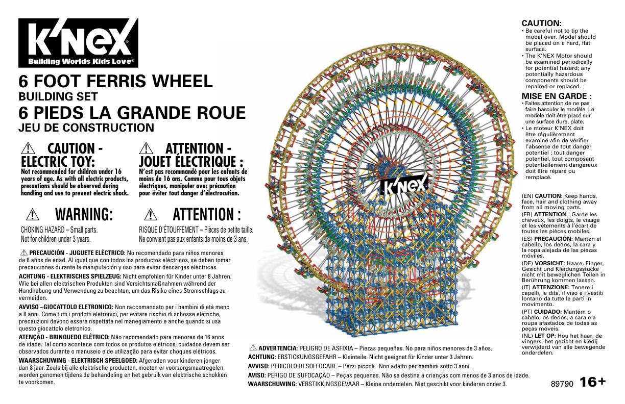 6 Foot Ferris Wheel 89790 instruction manual