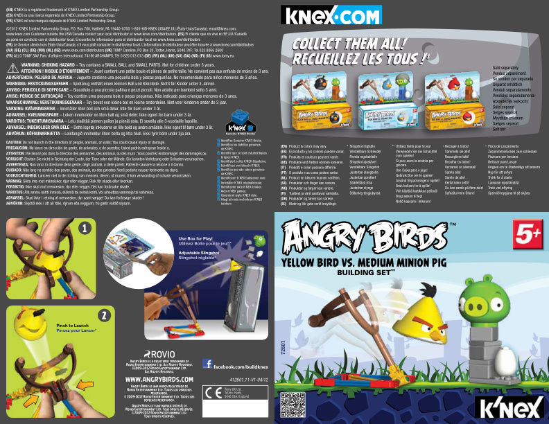Yel Bird vs Med Pig 72601 instruction manual