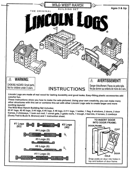 Wild West Ranch 00903 instruction manual