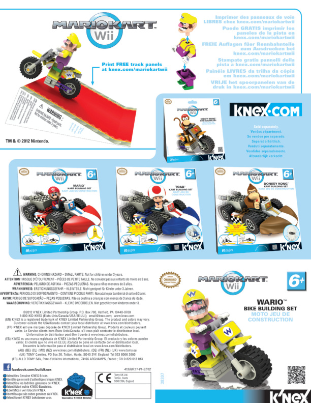 Wario Bike Building 38307 instruction manual