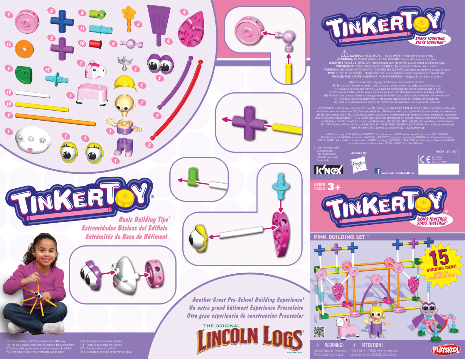 TinkerToy Pink 56541 instruction manual