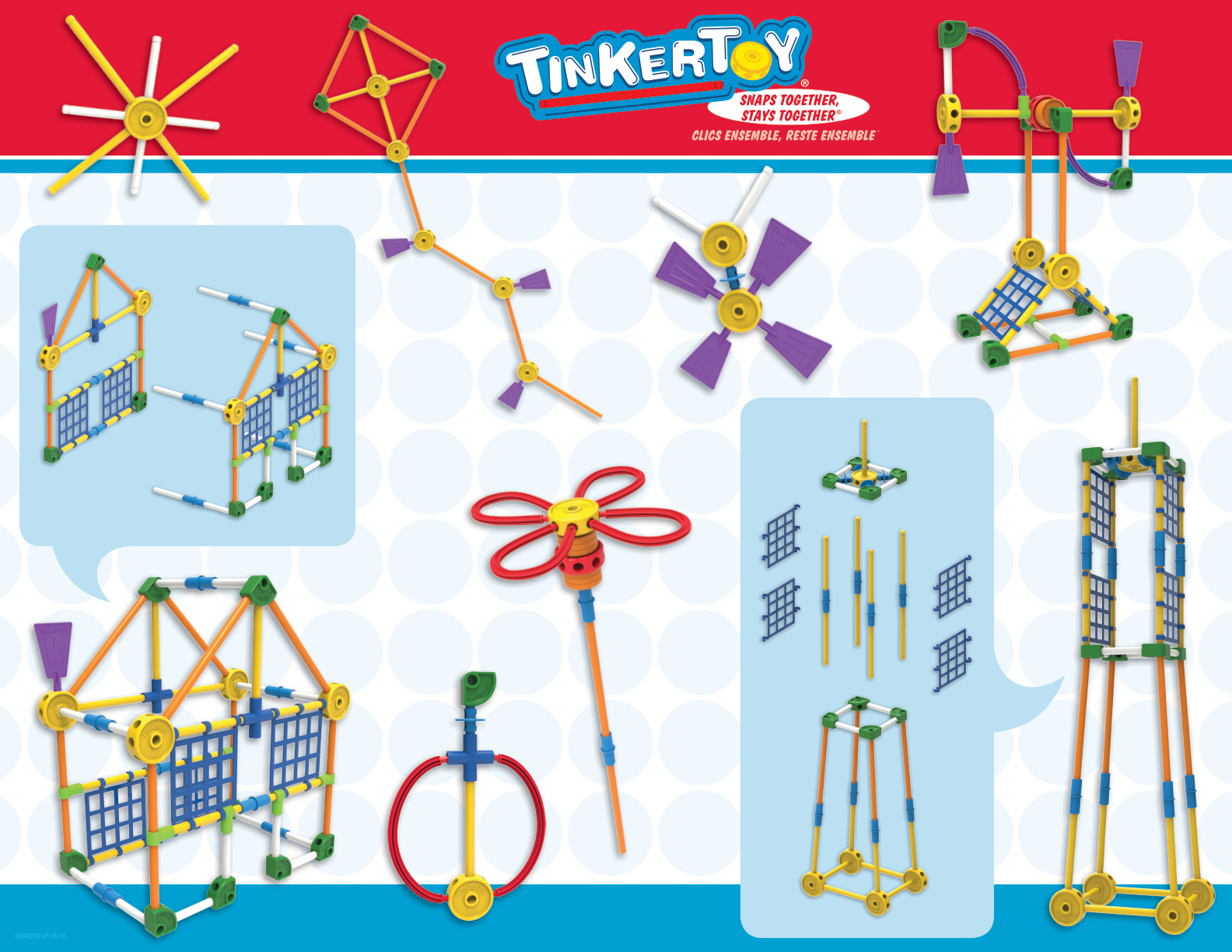 TinkerToy 150pc Essentials 15642202 56422 instruction manual