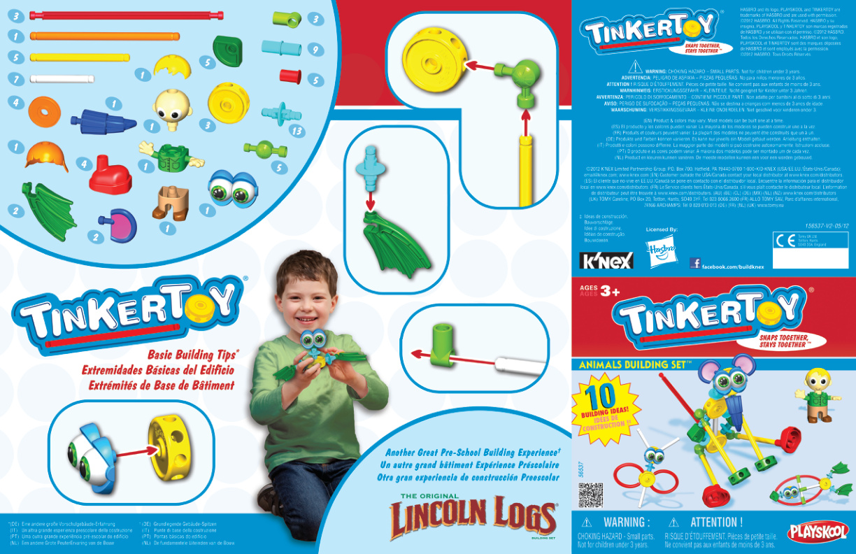 TinkerToy Animals 56537 instruction manual