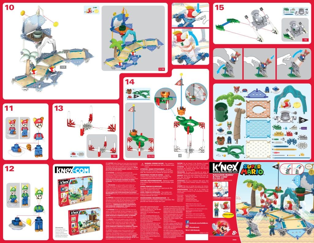 Super Mario Raccoon Mario and Fox Luigi Building Set 38462