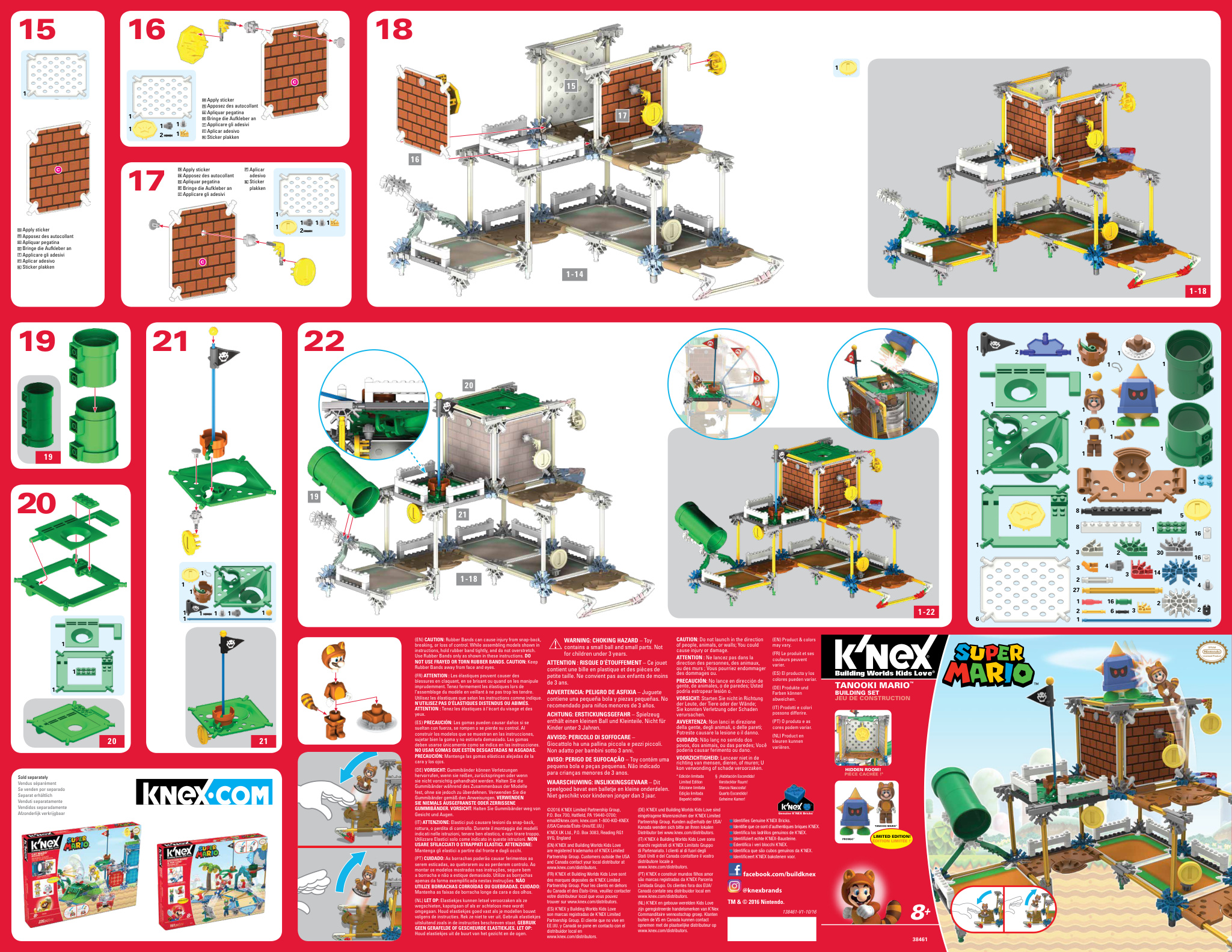 Super Mario Tanooki Mario Building Set 38461 instruction manual