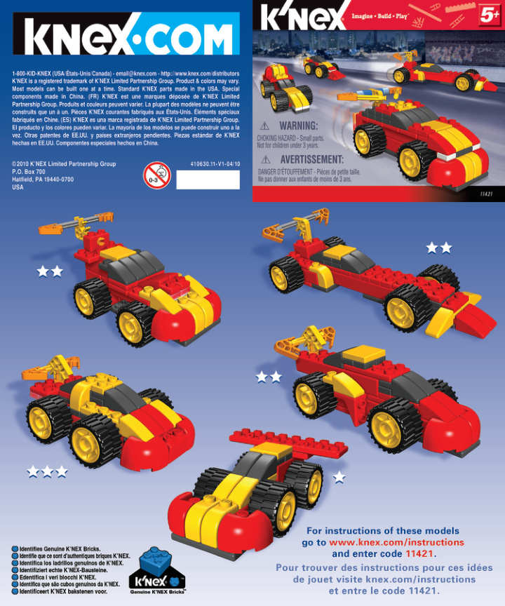 Street Racers 11421 instruction manual