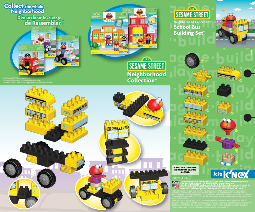 Sesame Street School Bus 85157 instruction manual