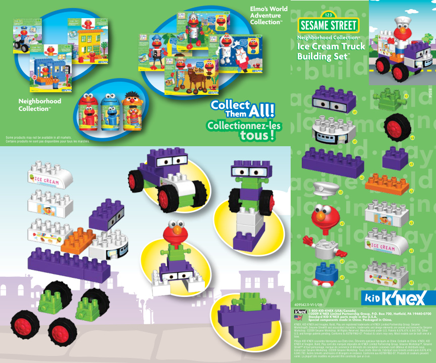 Sesame Street Ice Cream Truck 85154 instruction manual
