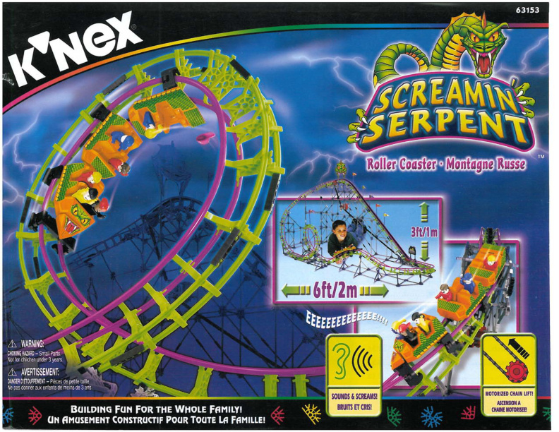 Screamin Serpent Roller Coaster 63153 instruction manual