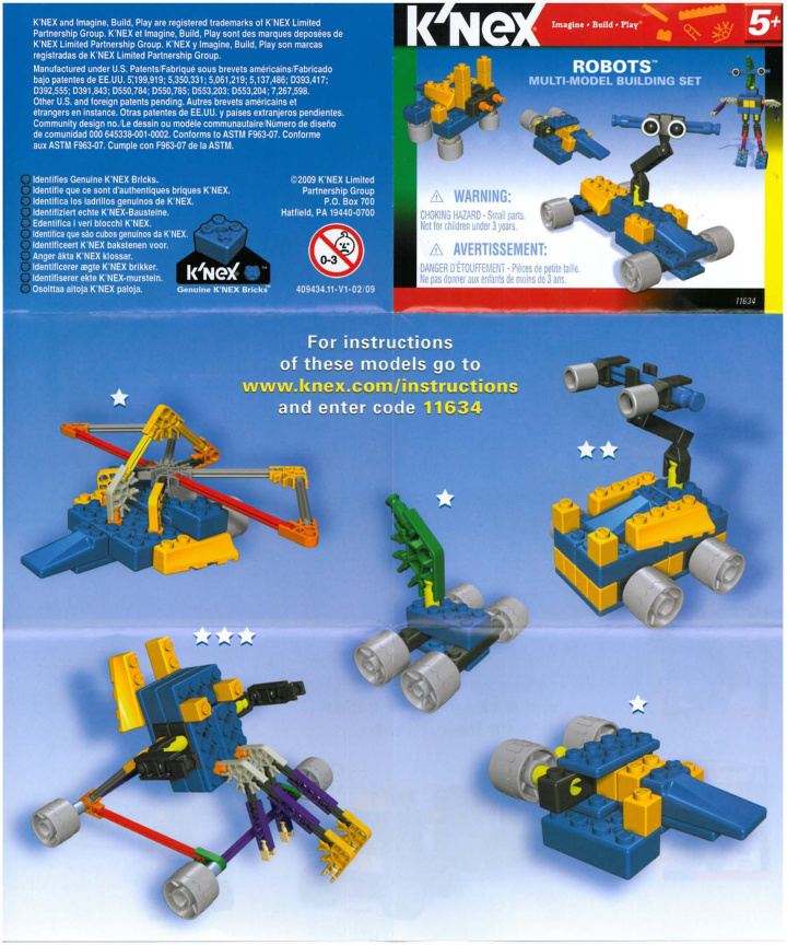 Robots 11634 instruction manual