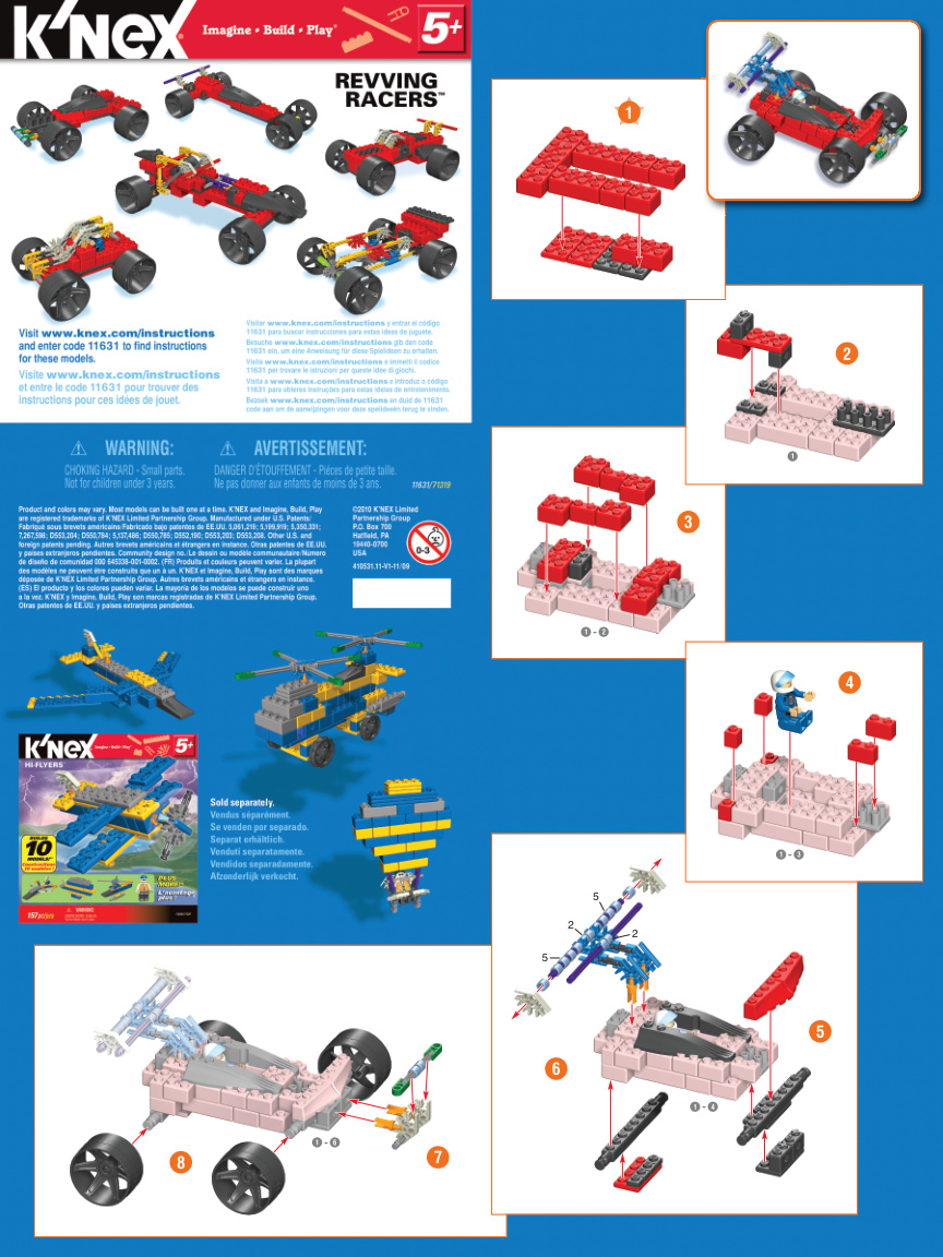 Revving Racers 11631 instruction manual