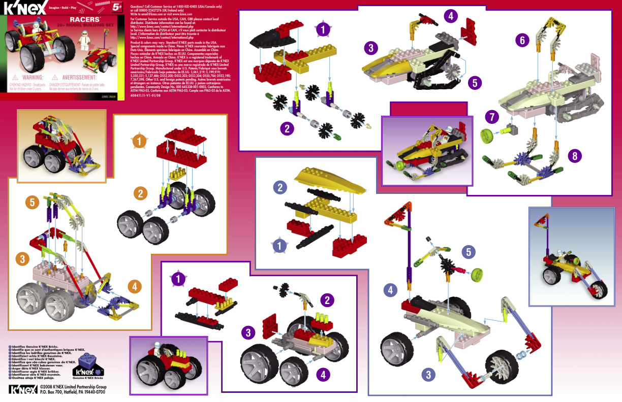 Racers 20 Models 12055 instruction manual