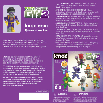 Plants vs Zombies Mystery Figures Series 5 53041 instruction manual